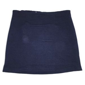 MinkPink Navy Ribbed Skirt